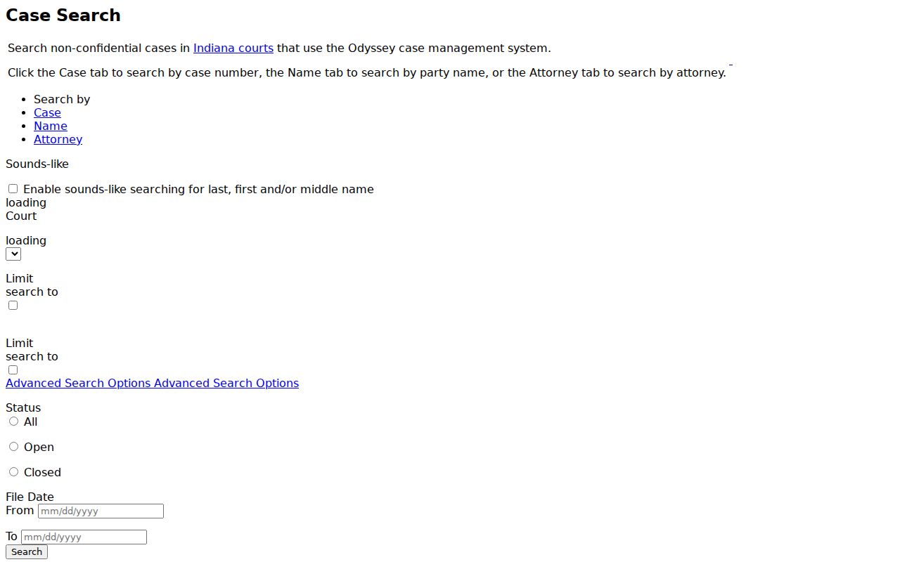 Scott County docket search MyCase dynamic field template